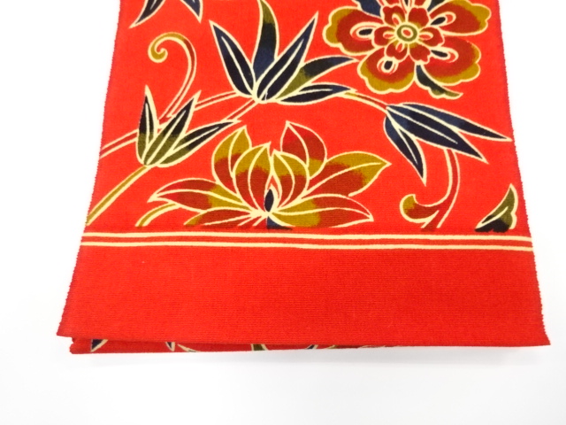  花唐草模様名古屋帯